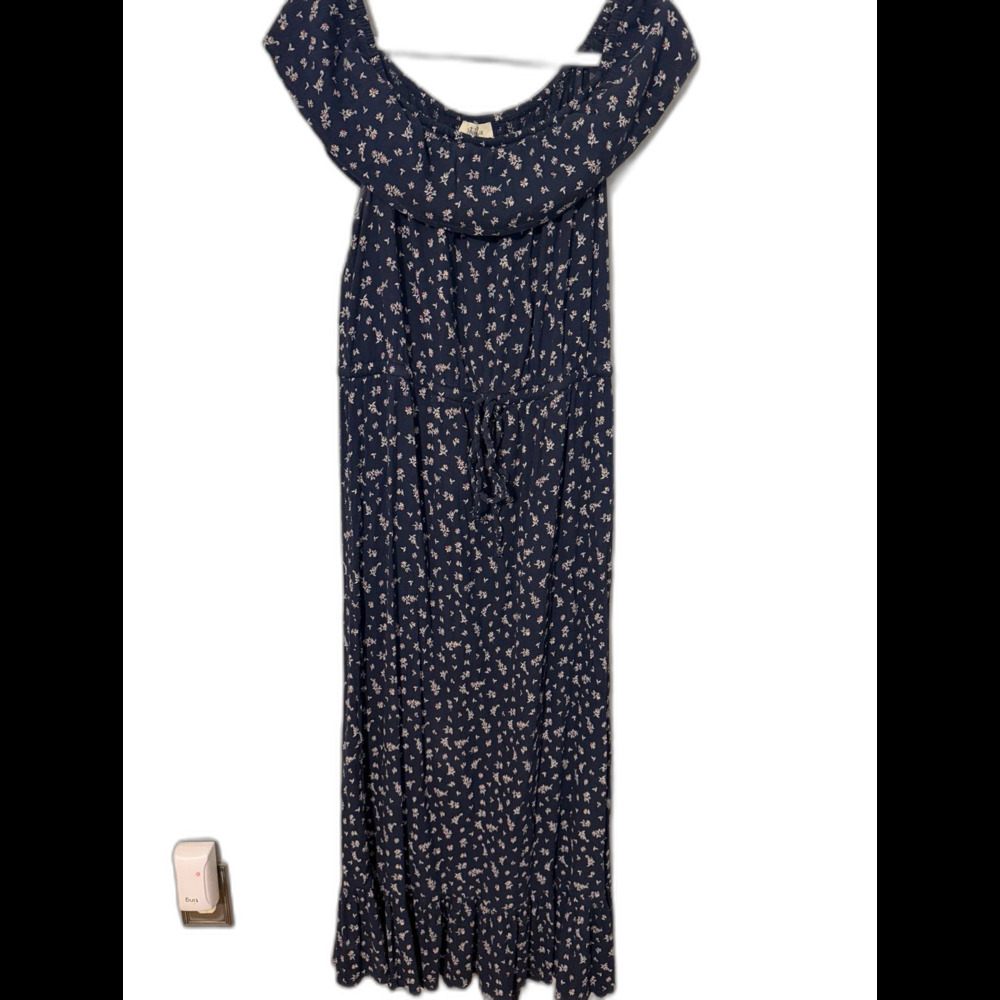 Women's Floral Print Off-the-Shoulder Maxi Dress